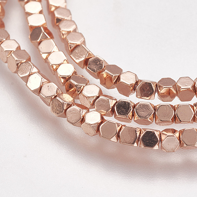 Electroplate Non-magnetic Synthetic Hematite Beads Strands G-K239-14C-1