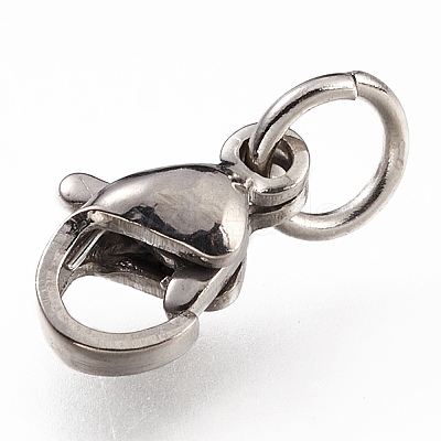 Tarnish Resistant 304 Stainless Steel Lobster Claw Clasps LS-STAS-G240-01A-P-1
