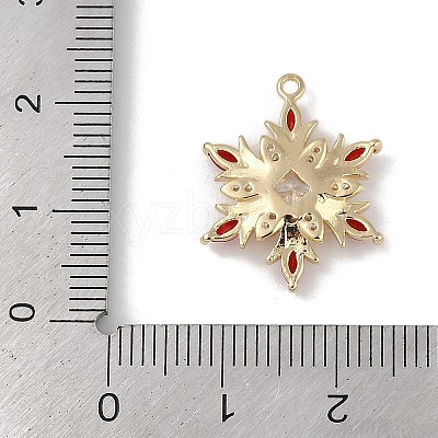 Christmas Theme Brass Micro Pave Cubic Zirconia Pendants KK-Z065-01-01G-1