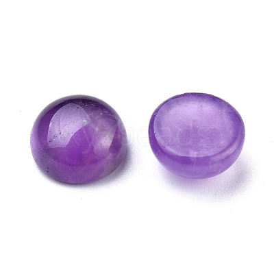 Natural Amethyst Cabochons G-P393-R56-8MM-A-1