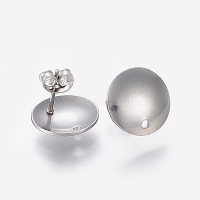 Non-Tarnish 304 Stainless Steel Stud Earring Findings STAS-K184-03-01P-1