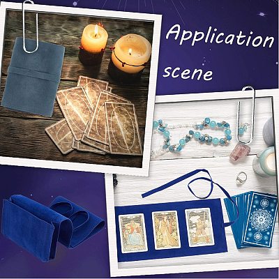 4Pcs 2 Colors Double-Sided Velvet Tarot Cards Storage Bags ABAG-CN0001-05-1