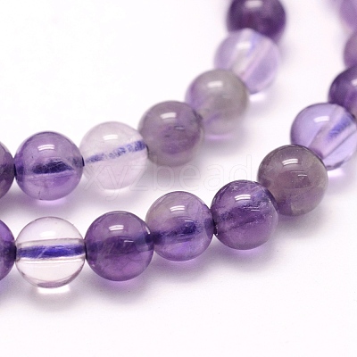 Natural Amethyst Beads Strands G-P335-02-4mm-1