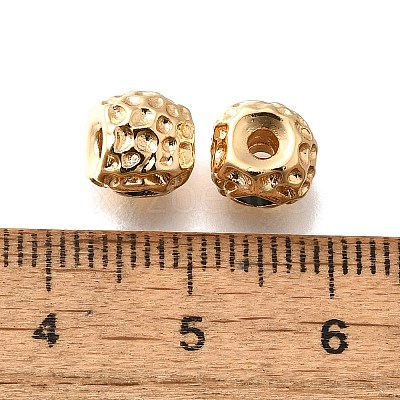 Brass Micro Pave Cubic Zirconia Beads KK-M318-39G-02-1