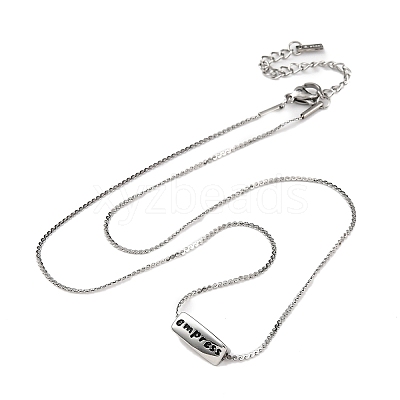 304 Stainless Steel Serpentine Chain Necklaces NJEW-K255-33P-1