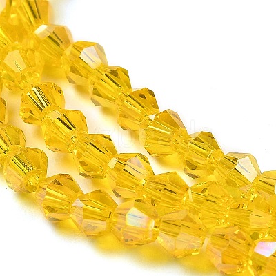 Transparent Electroplate Glass Beads Strands EGLA-A039-T3mm-B22-1