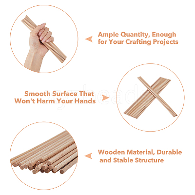 Wood Craft Sticks WOOD-WH0125-11B-1