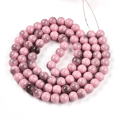 Baking Paint Glass Beads Strands DGLA-N013-10mm-09-1