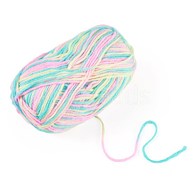 Light Gradient Segment Dyed Polyester Yarn DIY-TADJ0002-005F-1