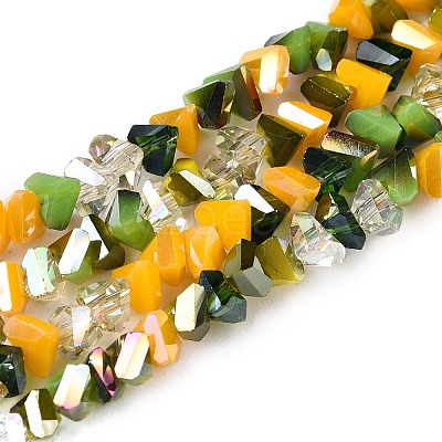 Electroplate Glass Beads Strands GLAA-T023-A17-04-1