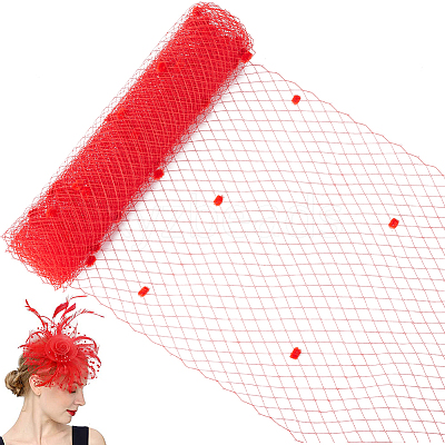 Elastic Polyester Deco Mesh Ribbons DIY-GF0009-01C-1