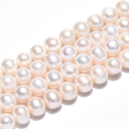 Natural Cultured Freshwater Pearl Beads Strands PEAR-N016-09D-1