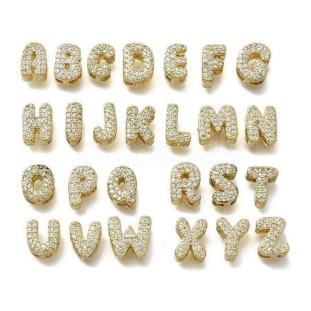 Brass Micro Pave Cubic Zirconia Multi-Strand Links KK-D295-32G-1