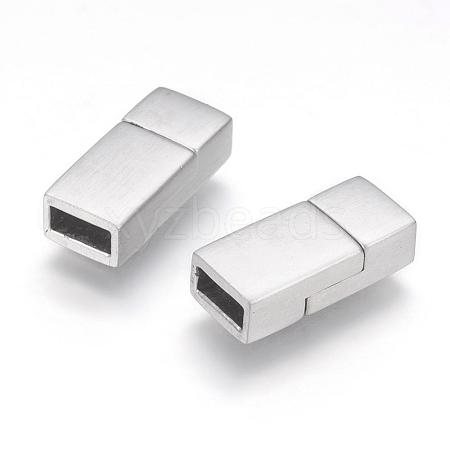 Tarnish Resistant 304 Stainless Steel Magnetic Clasps with Glue-in Ends STAS-G143-94A-1