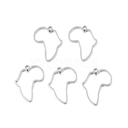 Africa Map 201 Stainless Steel Connector Charms STAS-T063-168P-1