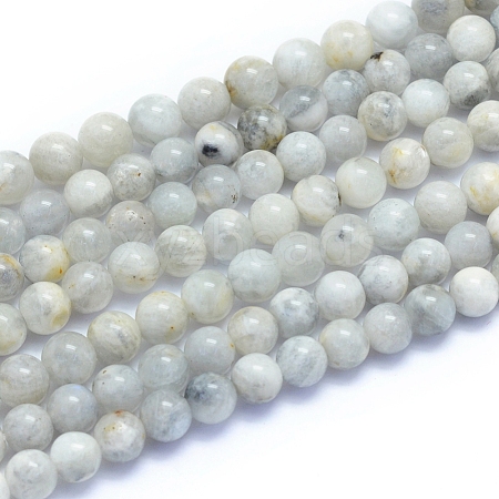 Natural Grey Moonstone Beads Strands G-I279-C01-6mm-1