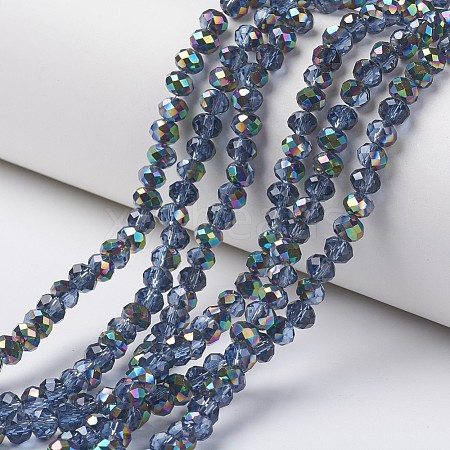 Electroplate Transparent Glass Beads Strands LS-EGLA-A034-T6mm-Q14-1