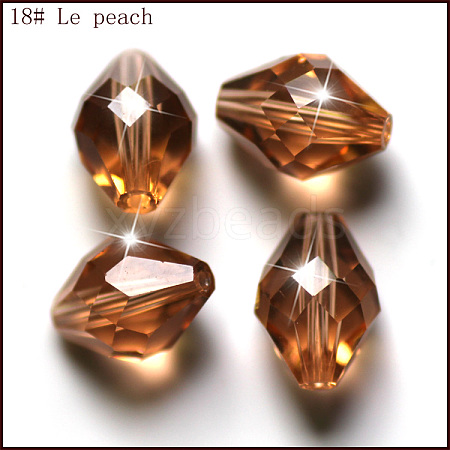 Imitation Austrian Crystal Beads SWAR-F054-9x6mm-18-1