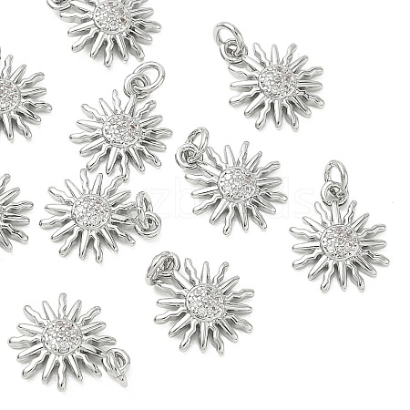 SHEGRACE Brass Micro Pave Cubic Zirconia Pendants XGRQ3D919-463P-1