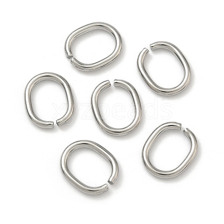 Tarnish Resistant 201 Stainless Steel Open Jump Rings X-STAS-M008-01-1