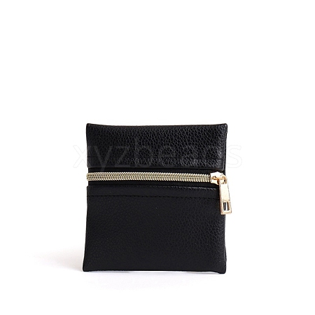 Square PU Leather Jewelry Gift Zipper Bags PW-WGB98FA-04-1