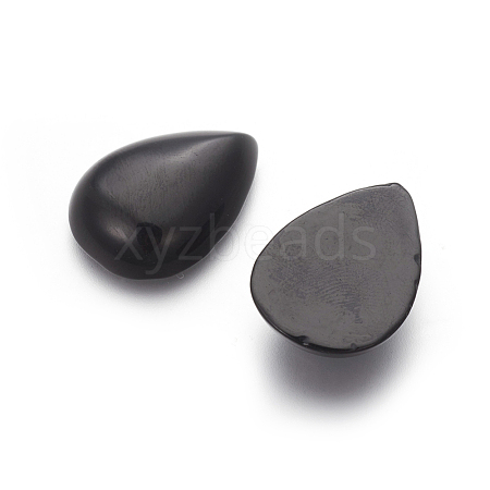 Natural Dyed & Heated Black Agate Cabochons G-I214-D01-19x25mm-1