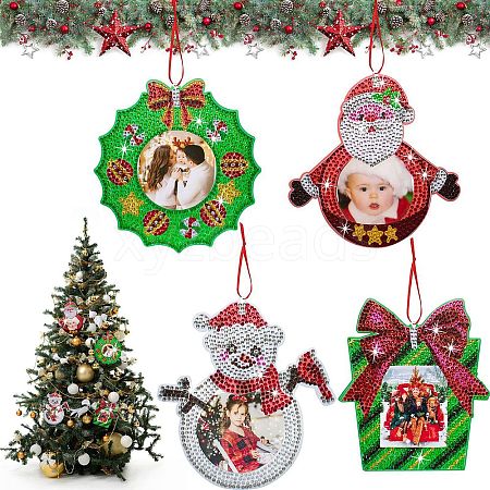 DIY Christmas Hanging Photo Frame Diamond Painting Kits PW-WG4C949-01-1