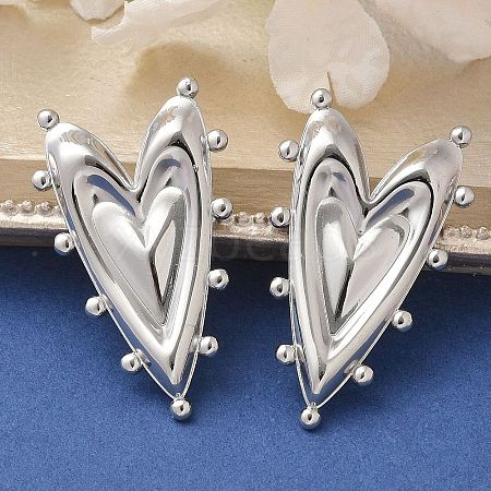 304 Stainless Steel Stud Earrings for Women EJEW-M089-01P-1