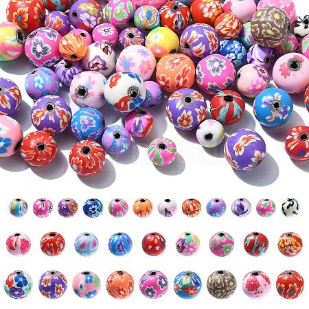 60Pcs 3 Styles Handmade Polymer Clay Beads FIND-YW0004-69-1