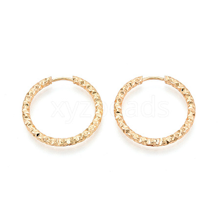 304 Stainless Steel Hoop Earrings X-STAS-T074-19G-1