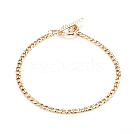 304 Stainless Steel Curb Chain Bracelets BJEW-JB06054-01-1