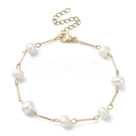 Natural Pearl Beaded Bracelets for Women BJEW-TA00421-1