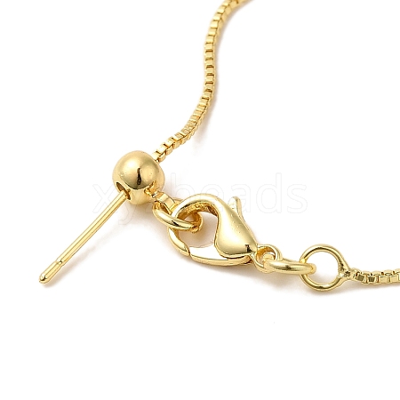 Brass Box Chain Adjustable Slider Necklace Making NJEW-B119-02G-1