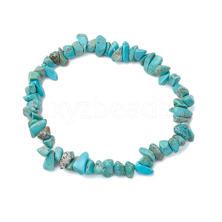 Dyed Natural Howlite Beads Kids Bracelets BJEW-JB10611-07-1