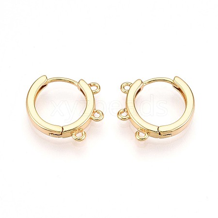 Brass Hoop Earring Finding KK-N261-61G-1