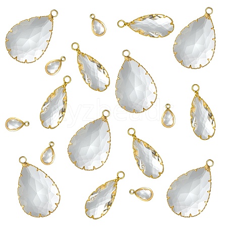 18Pcs 3 Styles Glass Charms KK-SZ0002-63-1