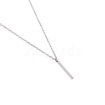 304 Stainless Steel Pendant Necklaces NJEW-FH0001-14A-1