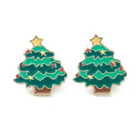 Christmas Themed Alloy Enamel Brooches JEWB-A001-07-1