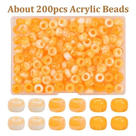 200Pcs Acrylic Beads KY-YW0002-06E-1