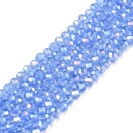 Electroplate Glass Beads Strands EGLA-A044-T2mm-B14-1