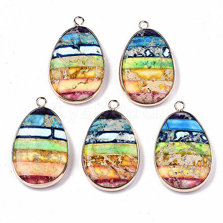 Natural Regalite/Imperial Jasper/Sea Sediment Jasper Pendants X-G-S359-192-1