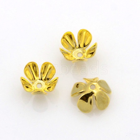 5-Petal Iron Flower Bead Caps IFIN-M008-02G-1