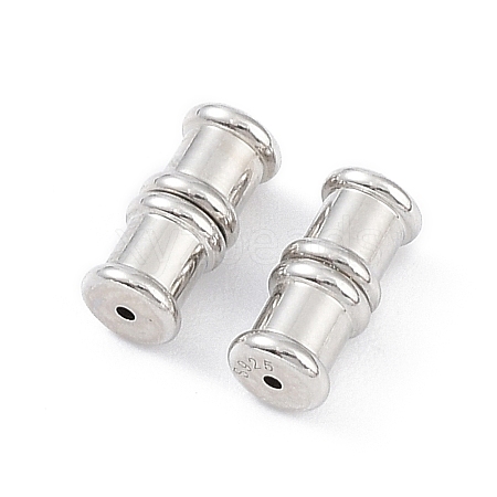 Anti-Tarnish Rhodium Plated 925 Sterling Silver Screw Clasps STER-K173-06P-1