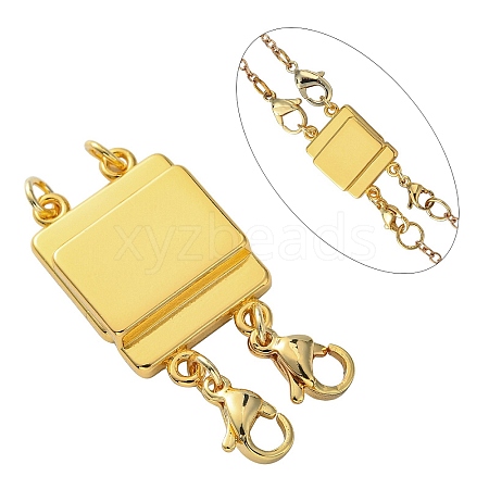 Zinc Alloy Box Magnetic Clasps Converter PALLOY-C159-01LG-1