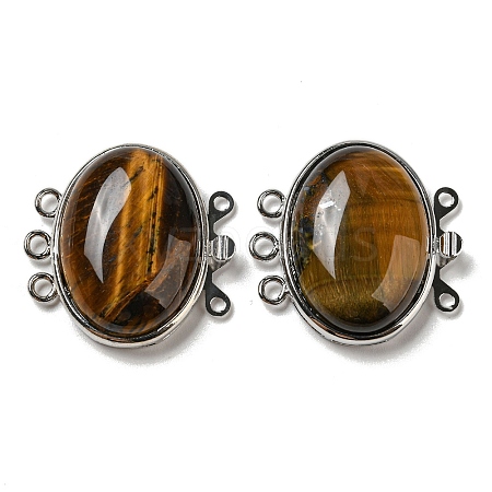 Tiger Eye Box Clasp G-C104-02A-P-1