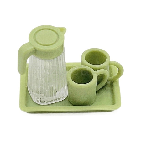 Plastic kettle & Cup Set Miniature Ornaments PW-WGC6D45-01-1