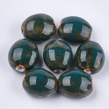 Handmade Porcelain Beads X-PORC-S498-26C-1