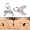 Rack Plating Brass Micro Pave Clear Cubic Zirconia Charms KK-D097-06P-3