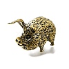 Brass Pig Figurine Statue for Living Room Table Home Decoration DJEW-Q008-05AB-1