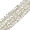 Electroplate Opaque Solid Color Glass Beads Strands EGLA-Q112-B02-1